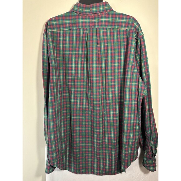 Ralph Lauren Classic Fit Green Red Plaid, Size XL - Picture 2 of 5
